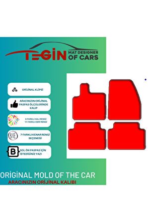 Land Rover Evoque 2019 Ve Sonrası Prime Siyah Halı Bej Kenar Halı Paspas