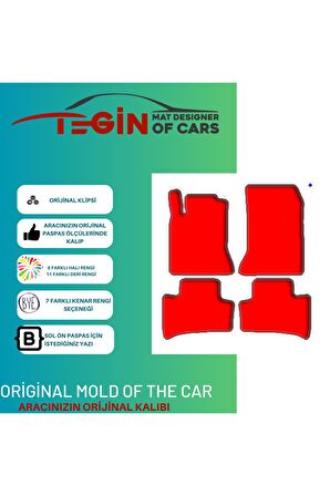 Mercedes B Serisi W246 2012 Ve Sonrası  Siyah Halı Bej Kenar Halı Paspas