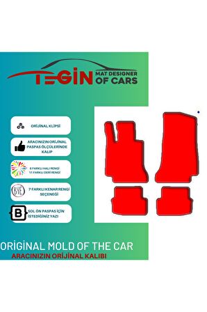 Mercedes C Serisi Coupe C205 2015 Ve S. Siyah Halı Bej Kenar Halı Paspas