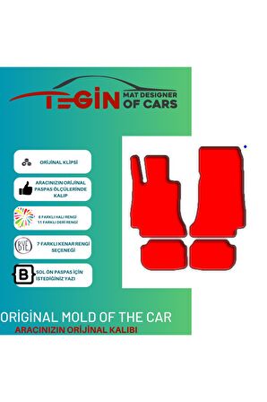 Mercedes E Serisi Coupe A238 2017 Ve S. Siyah Halı Bej Kenar Halı Paspas