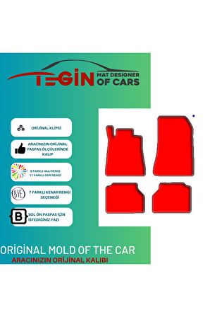 Mercedes S Serisi W140 1991-1999 Short  Siyah Halı Bej Kenar Halı Paspas