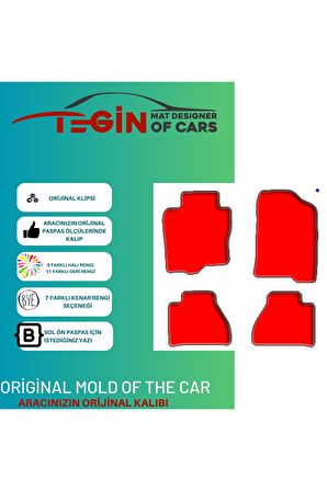 Nissan Navara D23 2014 Ve Sonrası Prime Siyah Halı Bej Kenar Halı Paspas