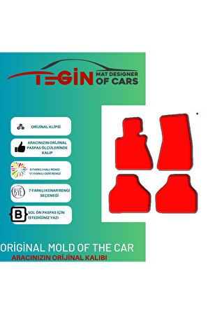 Bmw 7 Serisi E66 2002-2009 -long Prime Siyah Halı Bej Kenar Halı Paspas