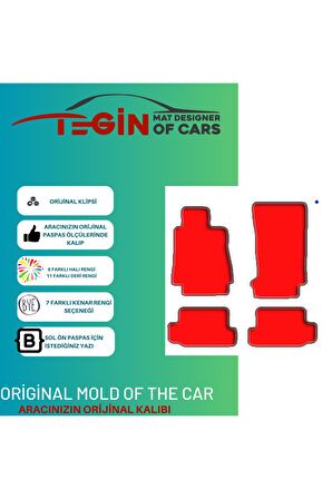 Chevrolet Camaro 2016 Ve Sonrası Prime Siyah Halı Bej Kenar Halı Paspas