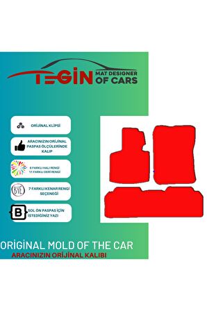 Honda Civic Fk-fn 2006-2012 Hatchback  Siyah Halı Bej Kenar Halı Paspas