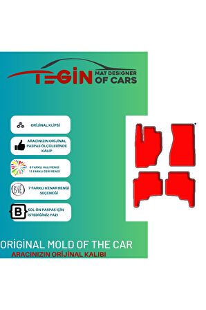 Jeep Grand Cherokee Wk 2005-2010 Prime Siyah Halı Bej Kenar Halı Paspas