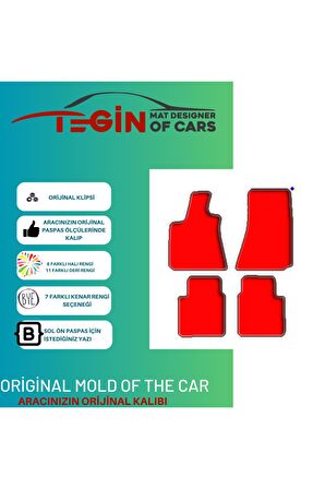 Maserati Quattroporte 2012 Ve Sonrası  Siyah Halı Bej Kenar Halı Paspas