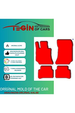 Mercedes E Serisi W212 2009-2012 Prime Siyah Halı Bej Kenar Halı Paspas