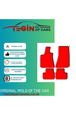 Maserati Ghibli 2014 Ve Sonrası Prime Siyah Halı Bej Kenar Halı Paspas