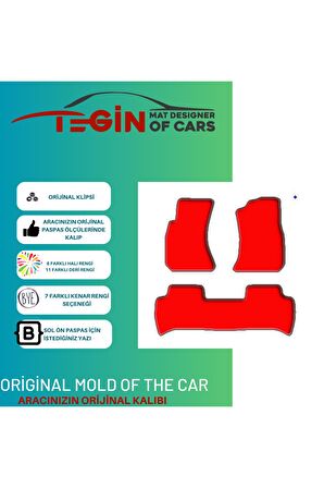 Daihatsu Terios J100 1997-2005 Prime Siyah Halı Bej Kenar Halı Paspas