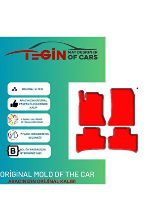 Daihatsu Terios J200 2006-2017 Prime Siyah Halı Bej Kenar Halı Paspas