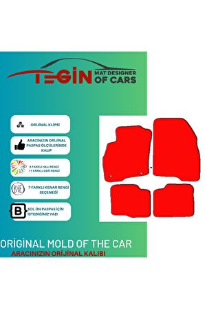 Fiat Punto Evo 2010 Ve Sonrası Prime Siyah Halı Bej Kenar Halı Paspas