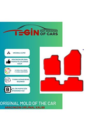 Toyota Corolla Verso 2004-2009 Prime Siyah Halı Bej Kenar Halı Paspas