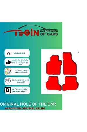 Volkwagen Golf 6 Cabrio 2011 + Prime Siyah Halı Bej Kenar Halı Paspas