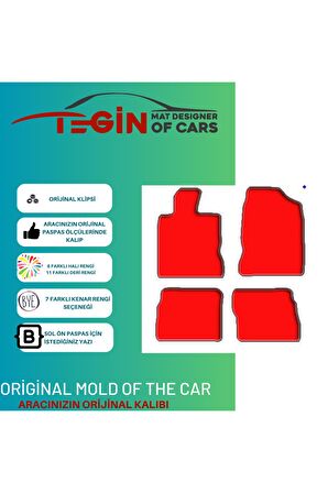 Chrysler Pt Cruiser 2000-2010 Prime Siyah Halı Bej Kenar Halı Paspas