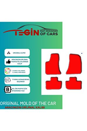 Dodge Charger 2015 Ve Sonrası Prime Siyah Halı Bej Kenar Halı Paspas