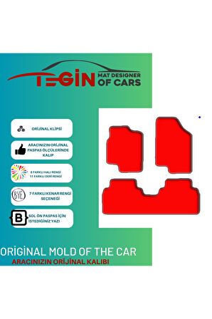 Hyundai Ix 20 2009 Ve Sonrası Prime Siyah Halı Bej Kenar Halı Paspas