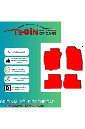 Mitsubishi Lancer X 2007-2017 Prime Siyah Halı Bej Kenar Halı Paspas