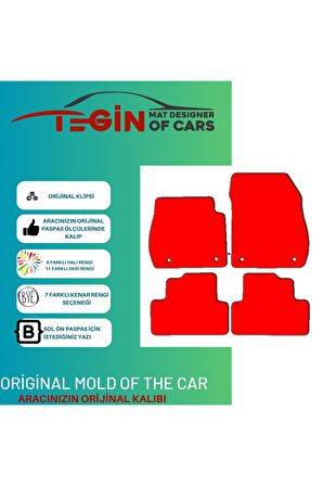 Opel Zafira C 2012 Ve Sonrası Prime Siyah Halı Bej Kenar Halı Paspas