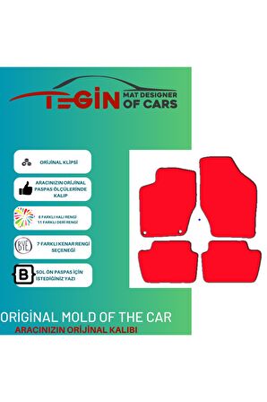 Citroen C4 Ds 2011ve Sonrası Prime Siyah Halı Bej Kenar Halı Paspas