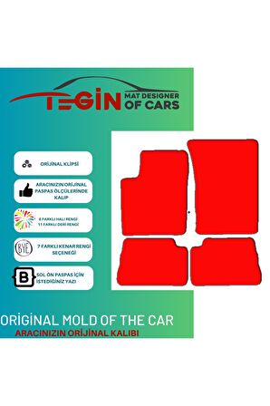 Hyundai Getz 2002 Ve Sonrası Prime Siyah Halı Bej Kenar Halı Paspas