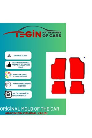 Kia Picanto 2004-2011 -1.jen Prime Siyah Halı Bej Kenar Halı Paspas