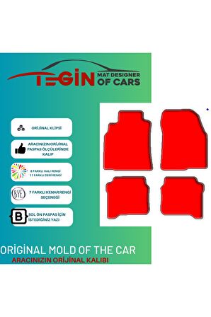Nissan Primera P12 2001-2008 Prime Siyah Halı Bej Kenar Halı Paspas