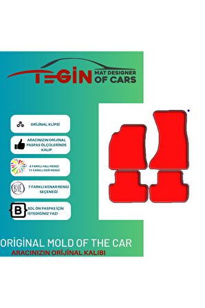 Audi A5 Sportback 2009-2016 Prime Siyah Halı Bej Kenar Halı Paspas