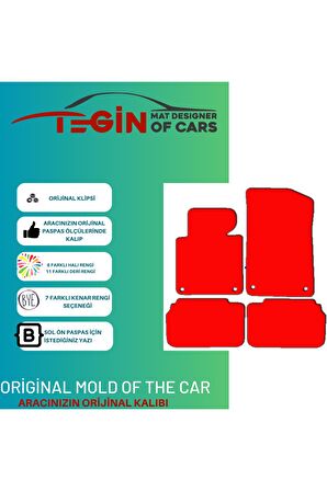 Bmw 5 Serisi E34 1988-1996 Prime Siyah Halı Bej Kenar Halı Paspas