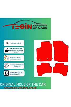 Citroen C1 2014 Ve Sonrası Prime Siyah Halı Bej Kenar Halı Paspas