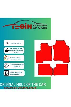 Fiat Panda 2012 Ve Sonrası Prime Siyah Halı Bej Kenar Halı Paspas