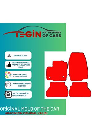 Ford B-max 2012 Ve Sonrası Prime Siyah Halı Bej Kenar Halı Paspas