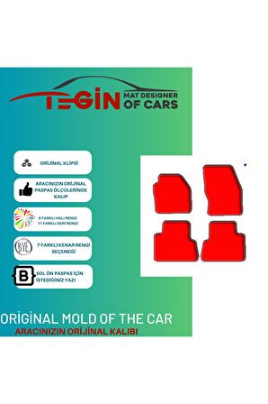 Ford C-max 2015 Ve Sonrası Prime Siyah Halı Bej Kenar Halı Paspas