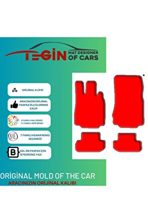 Mercedes Cl W215 2000-2006 Prime Siyah Halı Bej Kenar Halı Paspas