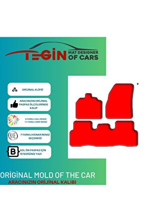 Renault Scenic 2 2002-2009 Prime Siyah Halı Bej Kenar Halı Paspas