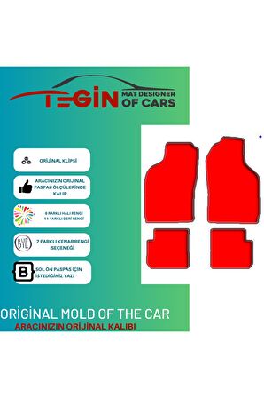 Saab 900ng Coupe 1994-1998 Prime Siyah Halı Bej Kenar Halı Paspas