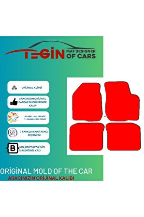 Skoda Octavia 1u 1996-2004 Prime Siyah Halı Bej Kenar Halı Paspas