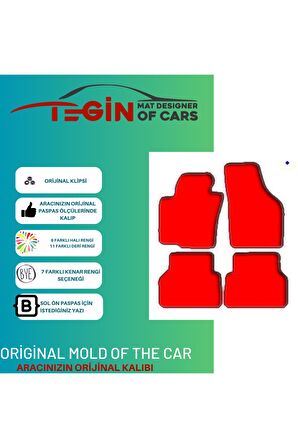 Volkwagen Tiguan 2007-2015 Prime Siyah Halı Bej Kenar Halı Paspas