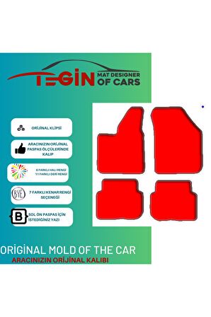 Volkwagen Touran 2003-2010 Prime Siyah Halı Bej Kenar Halı Paspas