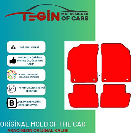 Chevrolet Spark 2009-2015 Prime Siyah Halı Bej Kenar Halı Paspas