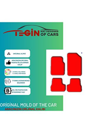 Citroen C3 -ds3 2009-2016 Prime Siyah Halı Bej Kenar Halı Paspas