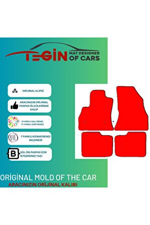 Fiat 500c 2007 Ve Sonrası Prime Siyah Halı Bej Kenar Halı Paspas