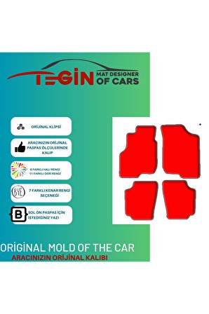 Kia Pro Ceed Ed 2007-2011 Prime Siyah Halı Bej Kenar Halı Paspas