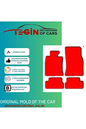 Mini Cabrio R57 2007-2014 Prime Siyah Halı Bej Kenar Halı Paspas