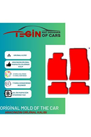 Mini Cooper One 2007-2014 Prime Siyah Halı Bej Kenar Halı Paspas