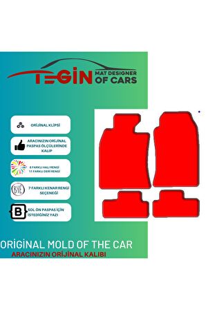 Mini Cooper R53 2002-2006 Prime Siyah Halı Bej Kenar Halı Paspas