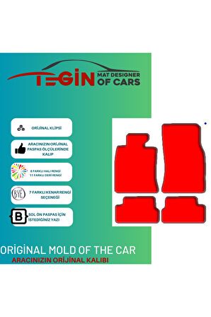 Mini Cooper R56 2007-2014 Prime Siyah Halı Bej Kenar Halı Paspas