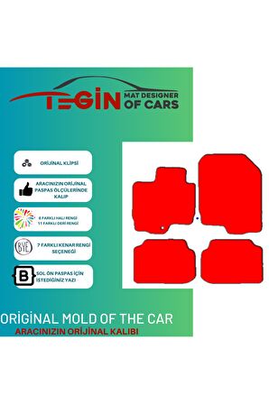 Mitsubishi Colt 2004-2009 Prime Siyah Halı Bej Kenar Halı Paspas