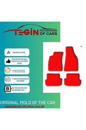Audi A4 Cabrio 2002-2007 Prime Siyah Halı Bej Kenar Halı Paspas