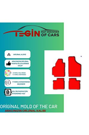 Geely Mk 2006 Ve Sonrası Prime Siyah Halı Bej Kenar Halı Paspas